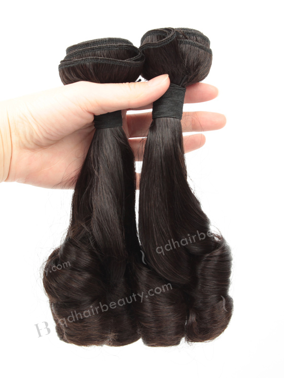 In Stock 7A Peruvian Virgin Hair 14" Double Drawn Ndy Spiral Curl Natural Color Machine Weft SM-699